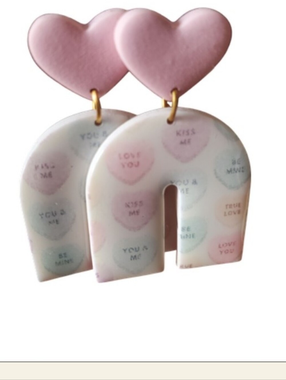 Clay Valentines Day Earrings